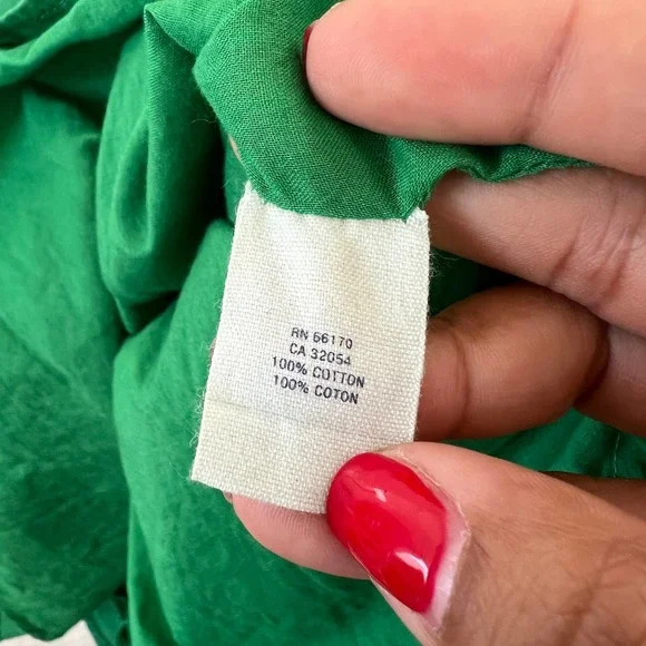 Anthropologie Maeve Kelly Green Fountain of Youth Sleeveless Shirt Dress Women 8 - Picture 15 of 16